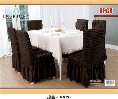 Σετ 6 ελαστικών καλυμμάτων καρέκλας