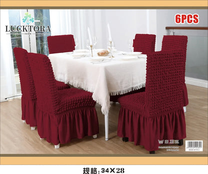 Σετ 6 ελαστικών καλυμμάτων καρέκλας