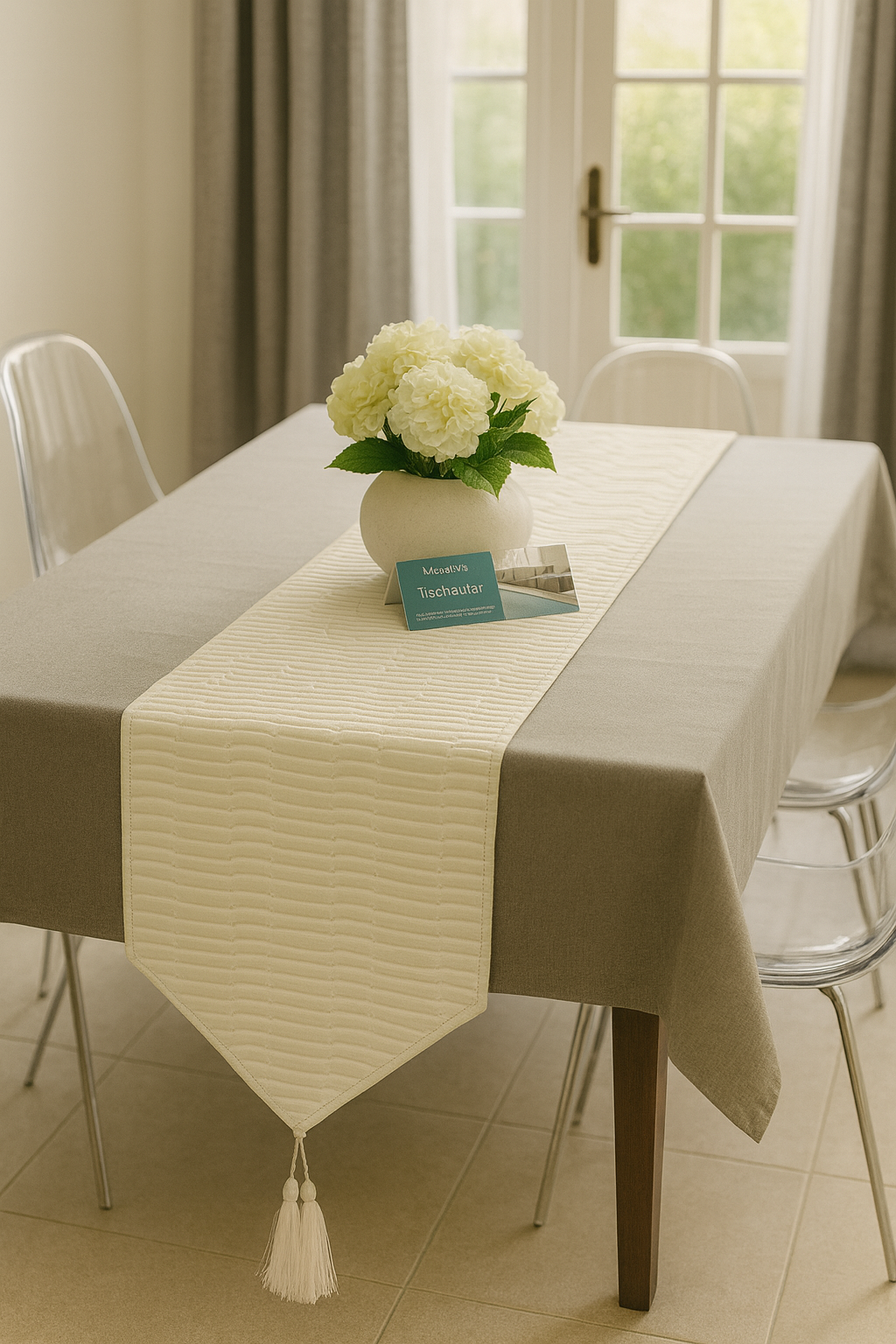 Τραβέρσα Διακοσμητική 40x180 εκ. με Φούντα