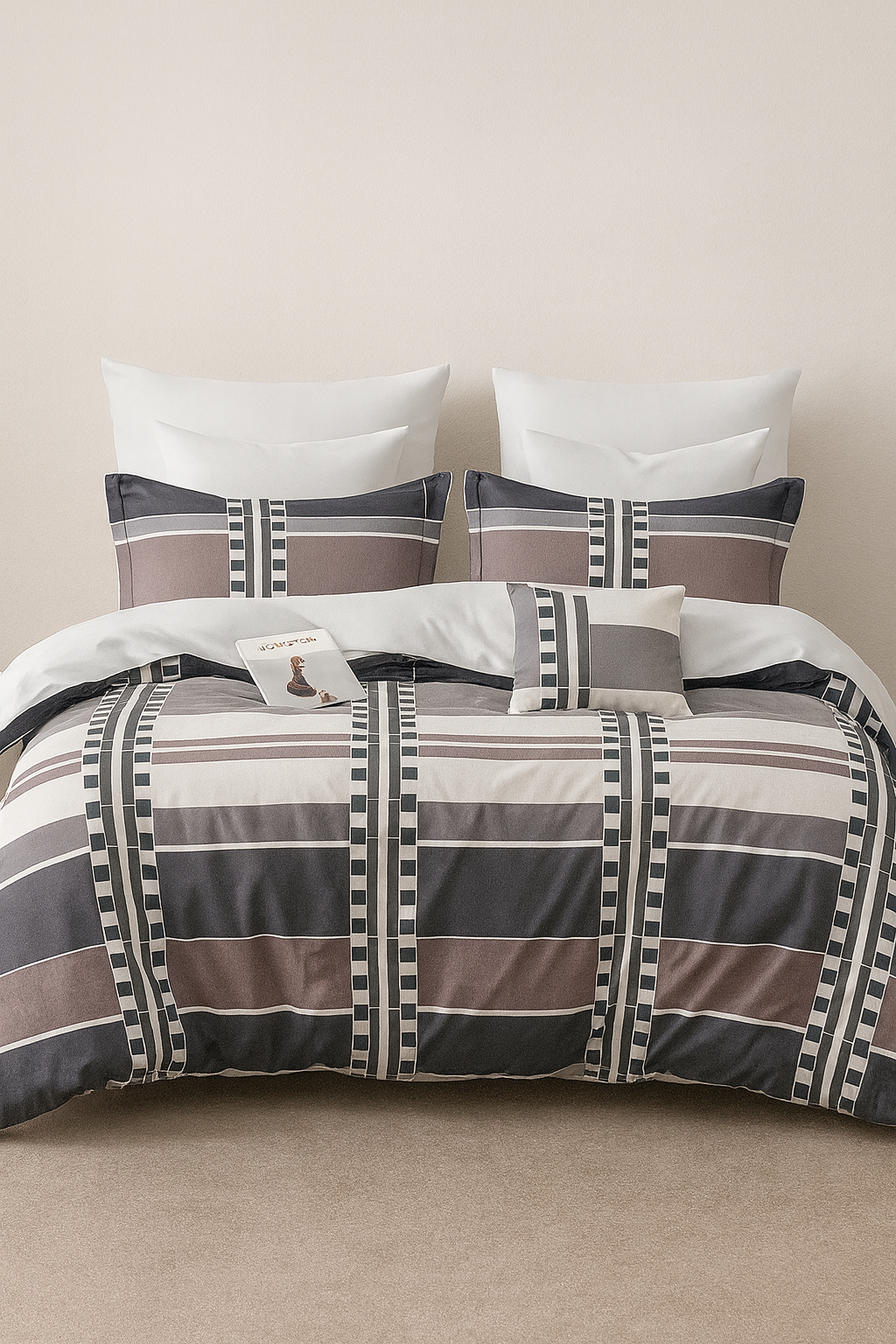 Παπλωματοθήκη Εμπριμέ Υπέρδιπλη 220x240