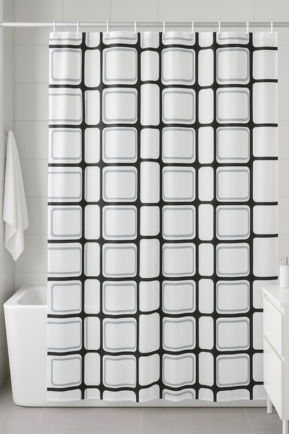 Κουρτίνα Μπάνιου 180x200 εκ. Νάιλον – Αδιάβροχη με Μοντέρνα Σχέδια