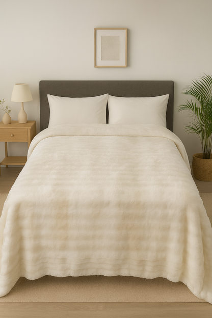 Υπέρδιπλη Κουβέρτα Δίχρωμη 220x240