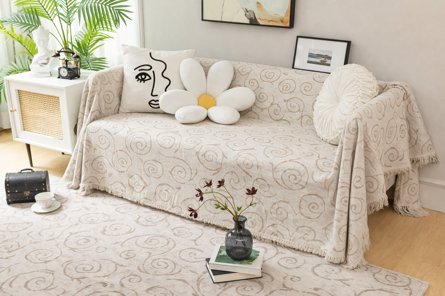 Ριχτάρια Σενίλ Καλοκαιρινά Διθέσια & Τριθέσια | Ανθεκτικά Ριχτάρια Καναπέ | All4myhome