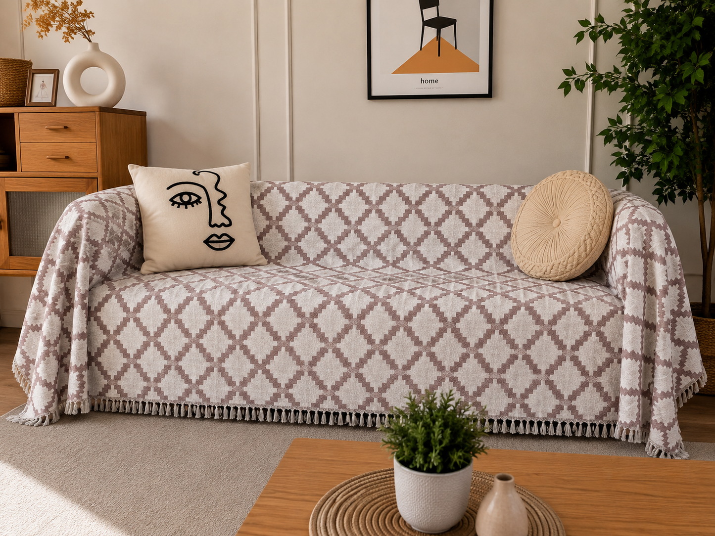 Βαμβακερό Ριχτάρι Καναπέ 180×230 cm – 1+1 ΔΩΡΟ