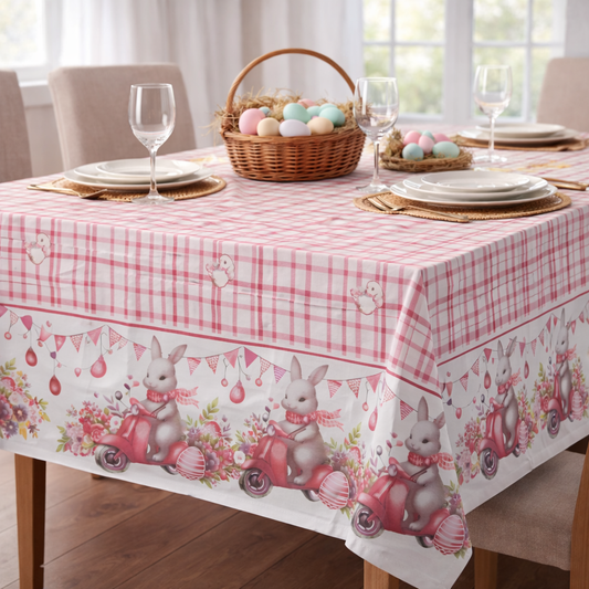 Πασχαλινά Τραπεζομάντηλα Βαμβακερά – Ανοιξιάτικα Σχέδια για Πασχαλινό Τραπέζι | 130x160 & 140x220