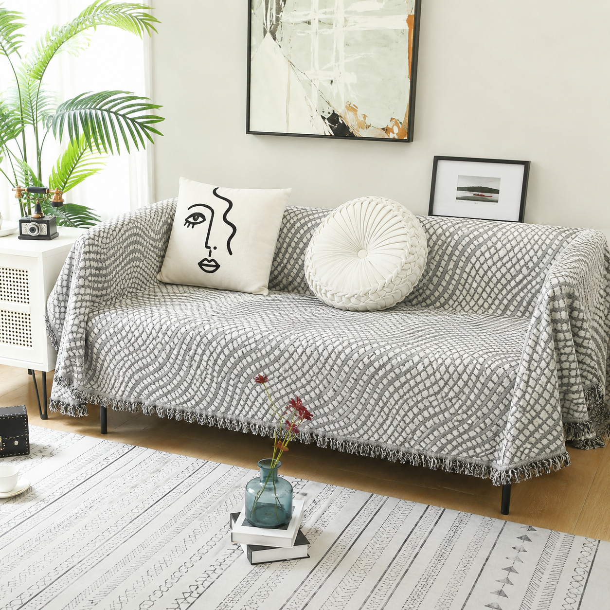 Βαμβακερό Ριχτάρι Καναπέ 180x300|All4myhome