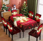 Χριστουγεννιάτικο Σετ Τραπεζαρίας – 6 Ελαστικά Καλύμματα Καρεκλών + Αλεκιαστο Τραπεζομάντηλο 150x220