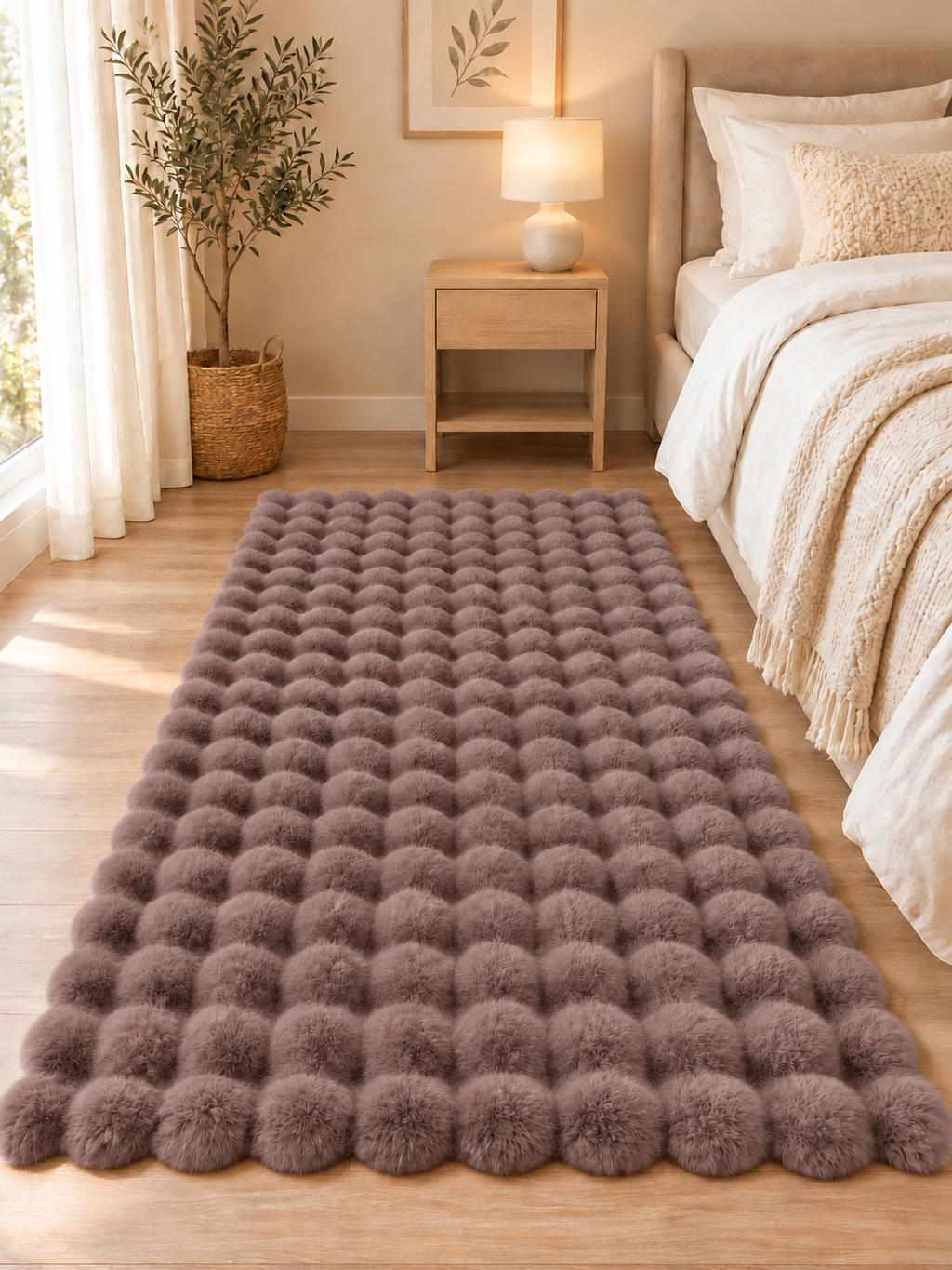 Διάδρομος Τεχνητής Γούνας Rabbit Touch 60×180 Extra απαλός – Μοκα