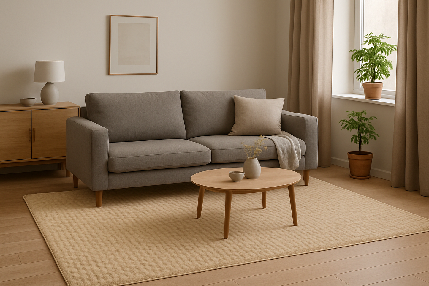 Μοντέρνο Χαλί Σαλονιού 120×180 cm – Minimal Σχέδιο σε Ροζ, Γκρι, Καφέ, Ανθρακί & Μπεζ