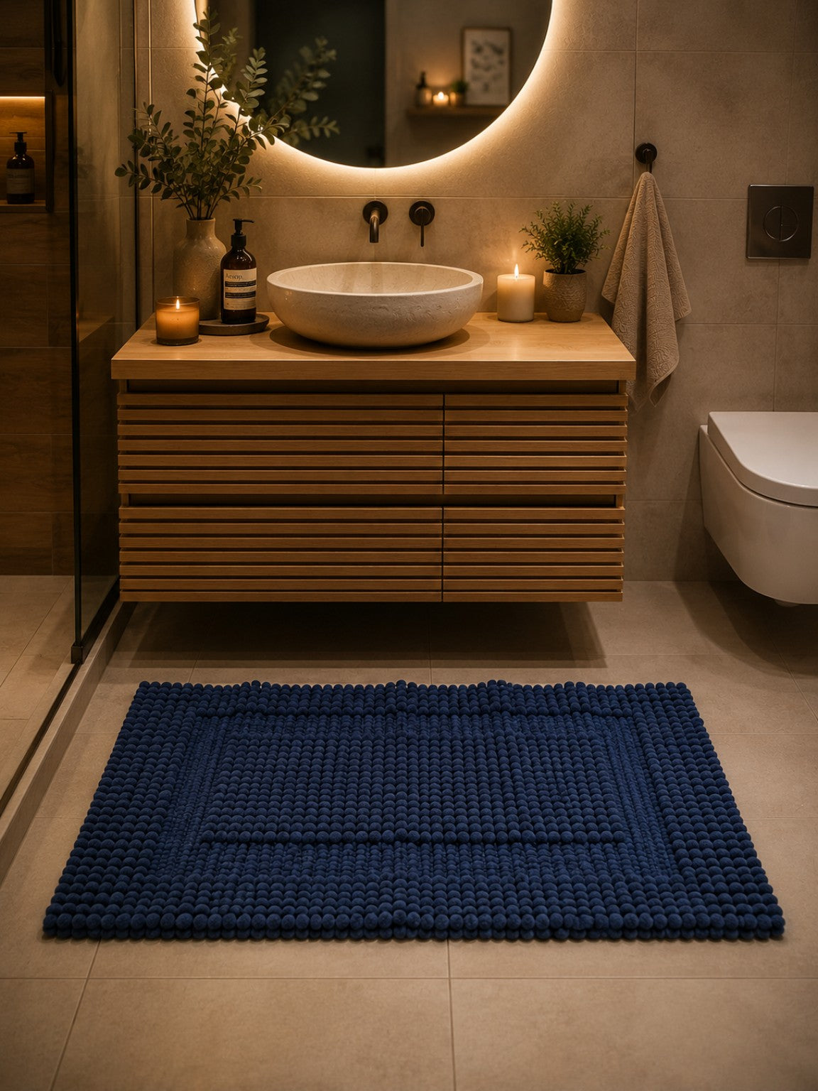 Premium Ανάγλυφο Πατάκι Μπάνιου Soft Touch | 50×80 & 60×120 cm