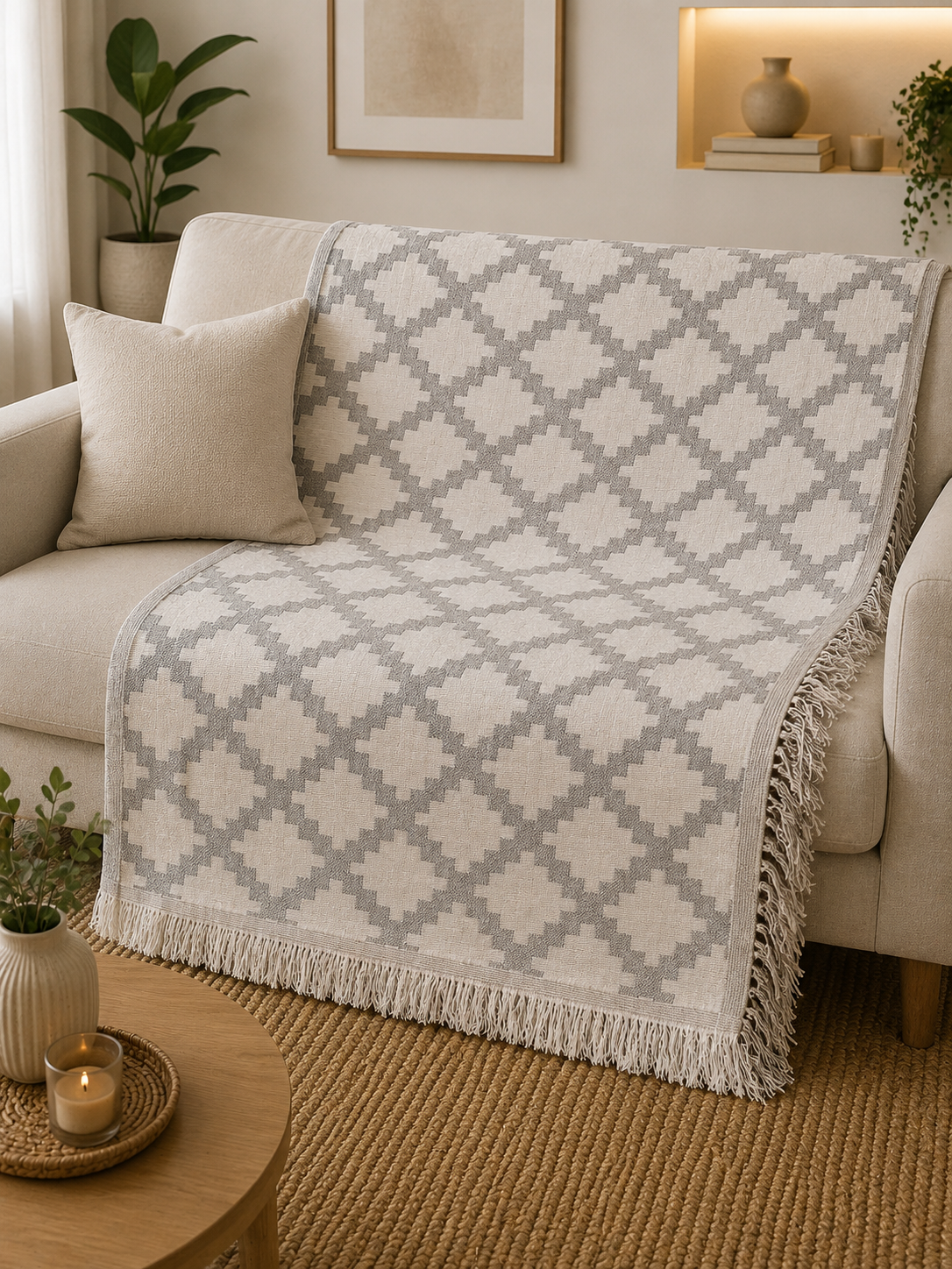 Βαμβακερό Ριχτάρι Καναπέ 180x300|All4myhome
