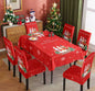 Χριστουγεννιάτικο Σετ Τραπεζαρίας – 6 Ελαστικά Καλύμματα Καρεκλών + Αλεκιαστο Τραπεζομάντηλο 150x220