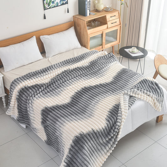 Cozy Δίχρωμη Ριγέ Κουβέρτα 160×240 εκ – Ιδανική για Κάθε Εποχή/ALL4MYHOME