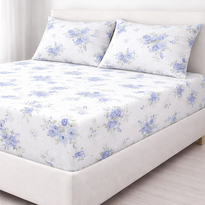 Βαμβακερό Σεντόνι με Λάστιχο MARWA 180x200+30 με 2 Μαξιλαροθήκες – 100% Βαμβάκι