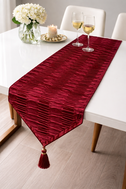 Βελουτέ Τραβέρσα 35x180cm – Πολυτελής Διακόσμηση Τραπεζιού με Ανάγλυφη Υφή