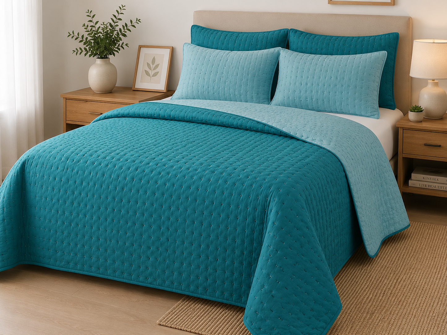 Μονό Κουβερλί Διπλής Όψης 160×250 cm-ALL4MYHOME