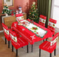 Χριστουγεννιάτικο Σετ Τραπεζαρίας – 6 Ελαστικά Καλύμματα Καρεκλών + Αλεκιαστο Τραπεζομάντηλο 150x220