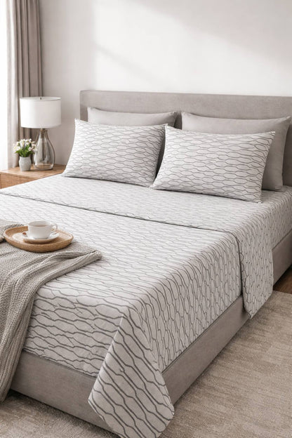 Σετ Βαμβακερά Σεντόνια με Λάστιχο 100x200+30 ή Χωρίς Λάστιχο 160x200 με Μαξιλαροθήκη | Μαλακά & Ανθεκτικά 1+1 ΔΩΡΟ