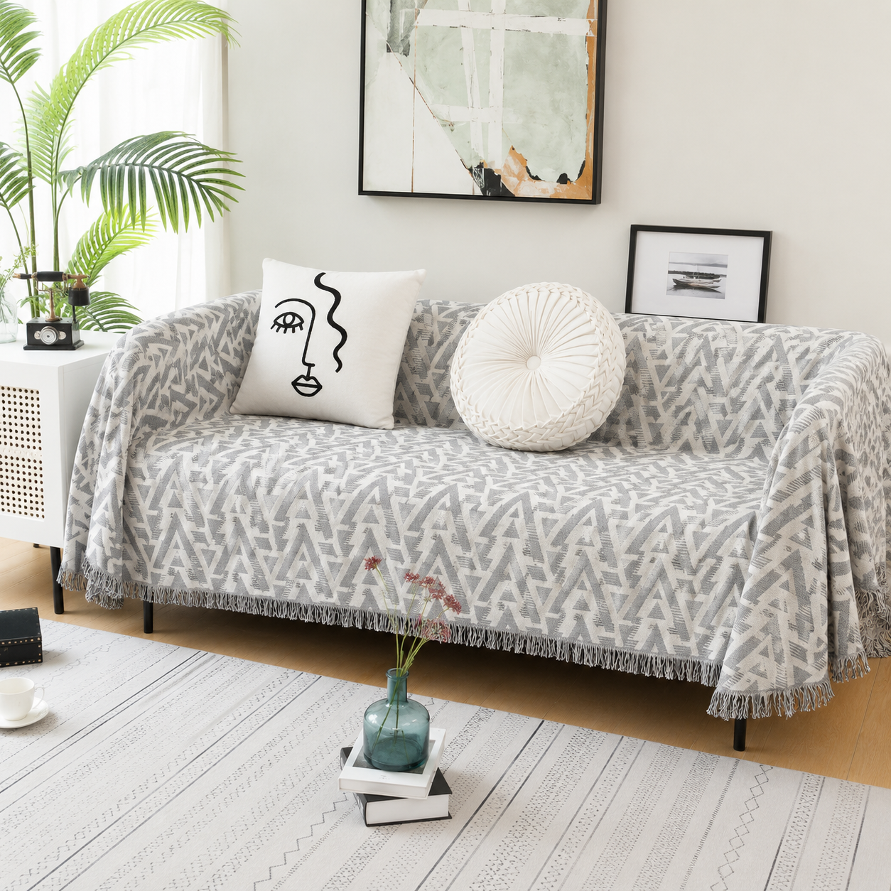 Βαμβακερό Ριχτάρι Καναπέ 180x300|All4myhome