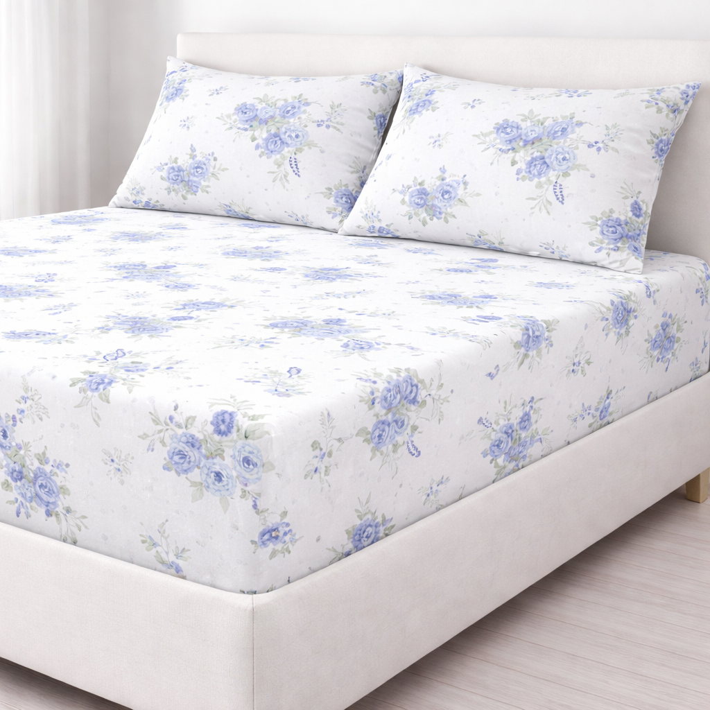 Βαμβακερό Σεντόνι με Λάστιχο MARWA 180x200+30 με 2 Μαξιλαροθήκες – 100% Βαμβάκι