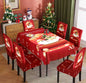 Χριστουγεννιάτικο Σετ Τραπεζαρίας – 6 Ελαστικά Καλύμματα Καρεκλών + Αλεκιαστο Τραπεζομάντηλο 150x220