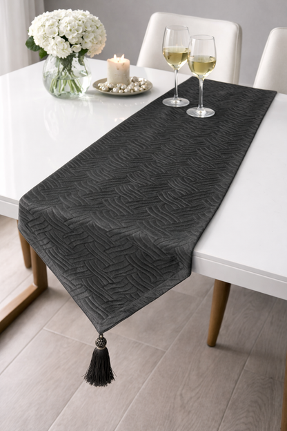 Βελουτέ Τραβέρσα 35x180cm – Πολυτελής Διακόσμηση Τραπεζιού με Ανάγλυφη Υφή