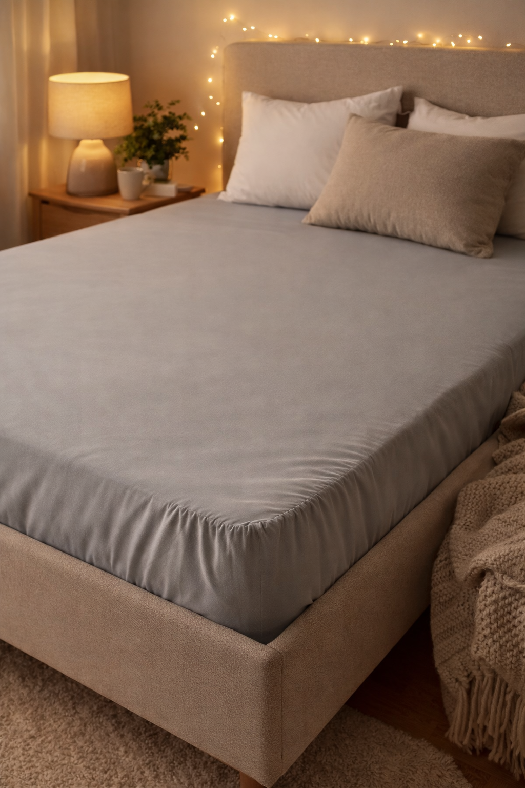 Σεντόνι Υπέρδιπλο με Λάστιχο στις Γωνίες Nuance – 180x200+25cm (100% Βαμβάκι)