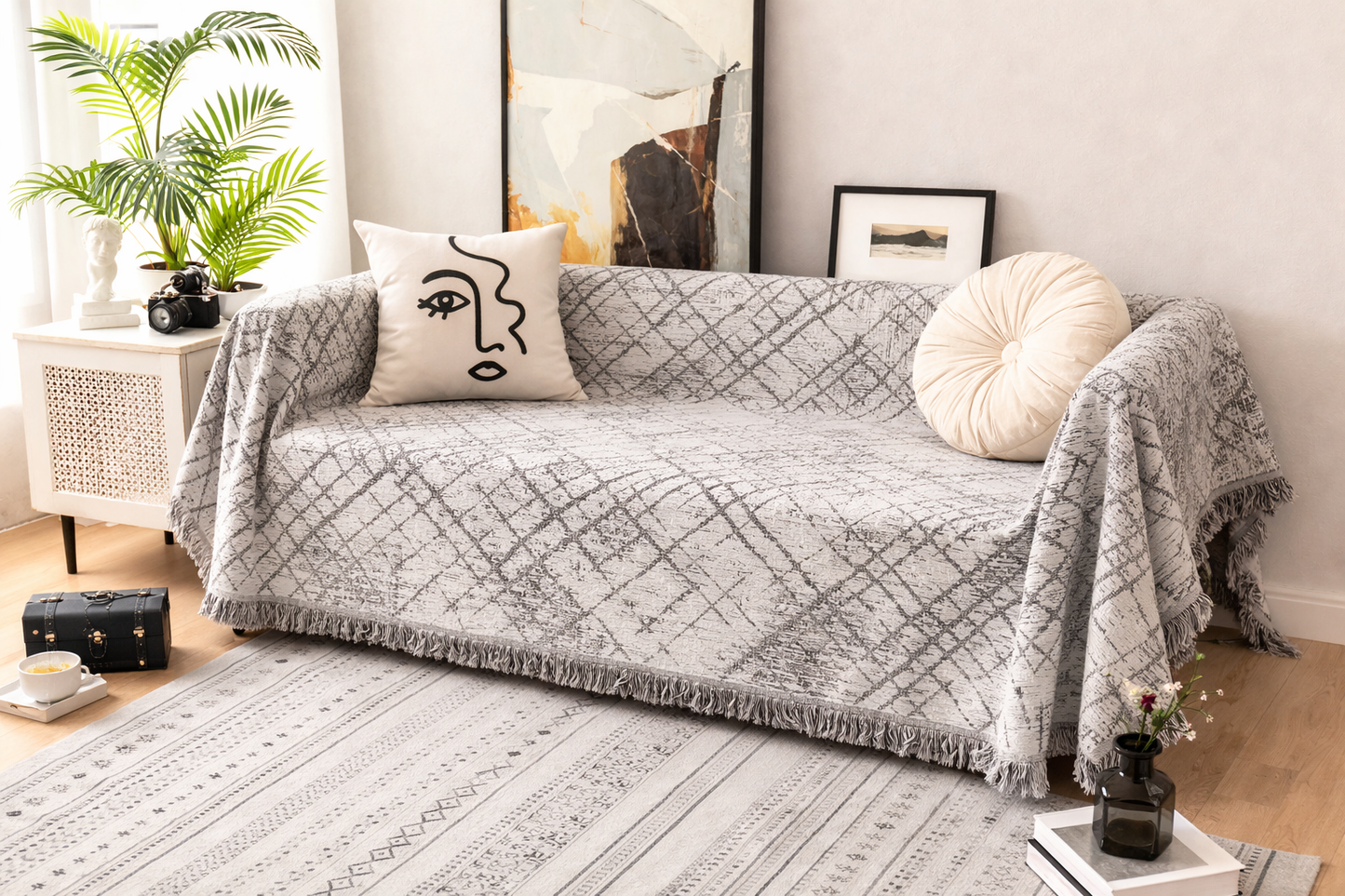 Βαμβακερό Ριχτάρι Καναπέ 180x280|All4myhome 1+1 ΔΩΡΟ