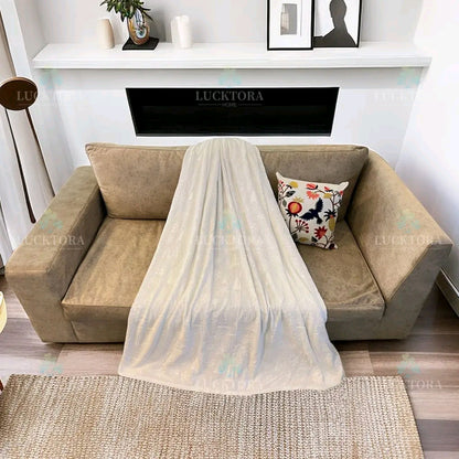 Υπέρδιπλη Μονόχρωμη Κουβέρτα Fleece με Ανάγλυφα Χριστουγεννιάτικα Σχέδια 220×240