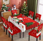 Χριστουγεννιάτικο Σετ Τραπεζαρίας – 6 Ελαστικά Καλύμματα Καρεκλών + Αλεκιαστο Τραπεζομάντηλο 150x220