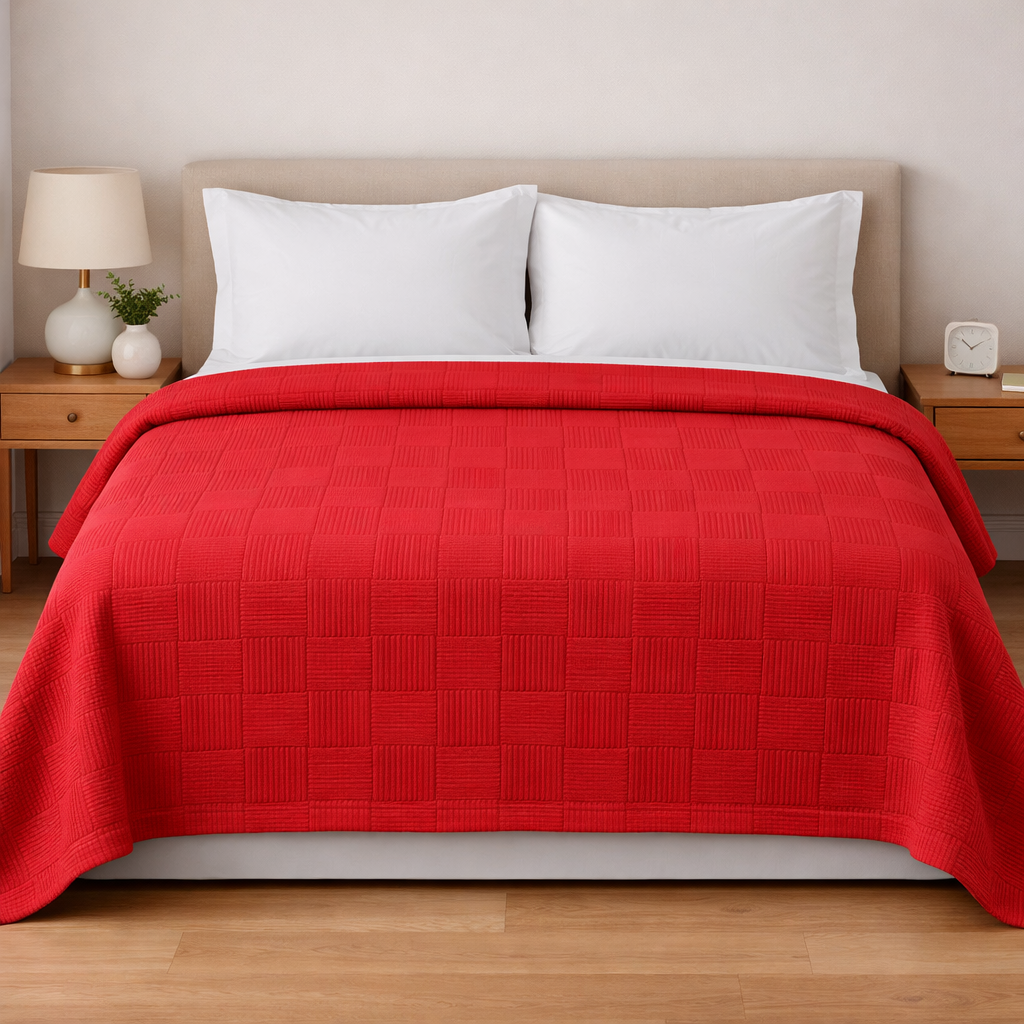 Πικέ Κουβέρτα Διπλή 200x230cm 1+1 Δώρο – Ανάγλυφη  Πικέ για Κρεβάτι