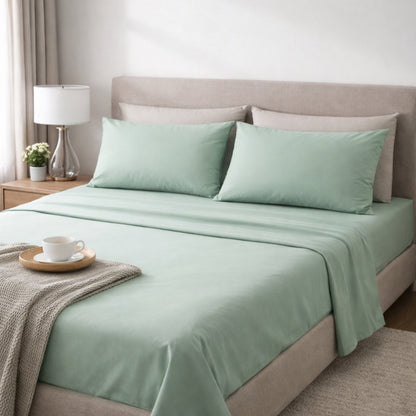 Σετ Βαμβακερά Σεντόνια με Λάστιχο 100x200+30 ή Χωρίς Λάστιχο 160x200 με Μαξιλαροθήκη | Μαλακά & Ανθεκτικά 1+1 ΔΩΡΟ