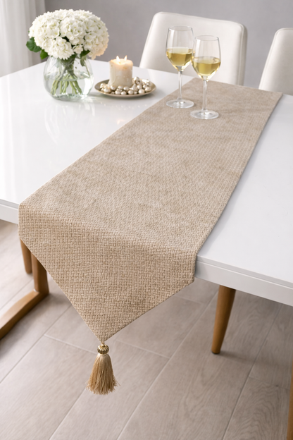 Βελουτέ Τραβέρσα 35x180cm – Πολυτελής Διακόσμηση Τραπεζιού με Ανάγλυφη Υφή