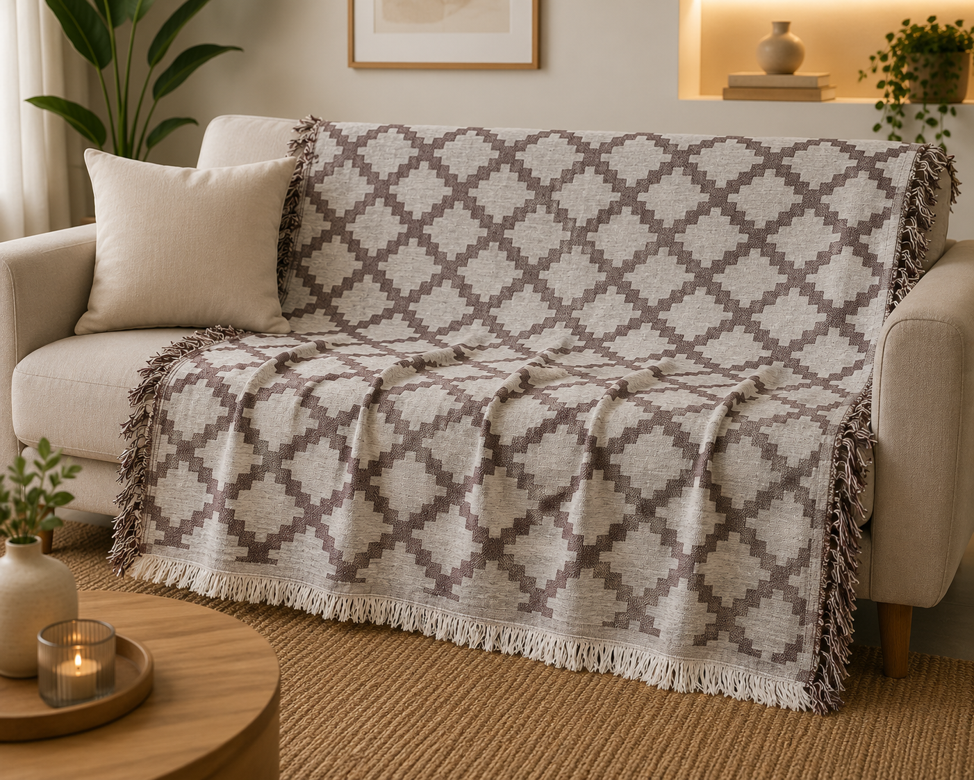 Βαμβακερό Ριχτάρι Καναπέ 180x300|All4myhome
