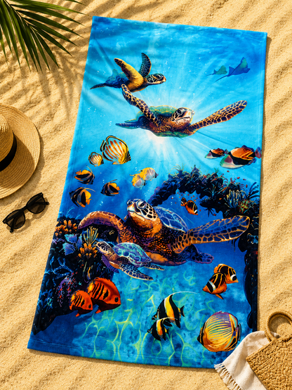 Πετσέτα Θαλάσσης Microfiber 70x140cm – Ελαφριά, Γρήγορο Στέγνωμα & Ιδανική για Παραλία