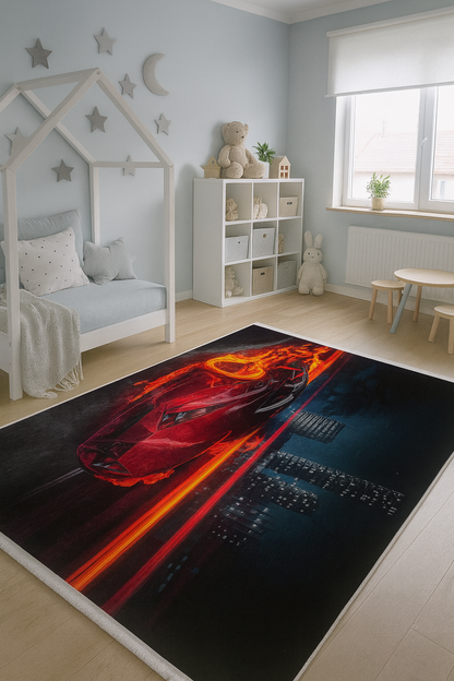 Παιδικά Χαλάκια Δωματίου 120×180 cm – Αυτοκίνητα, Πίστα Αγώνων, Πυροσβεστικό, Πριγκίπισσα & Εκπαιδευτικά Σχέδια