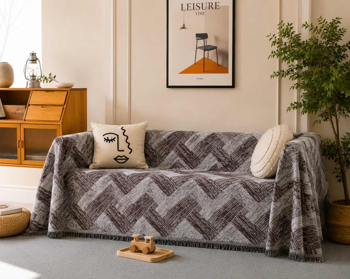 Βαμβακερό Ριχτάρι Καναπέ 180×230 cm – 1+1 ΔΩΡΟ