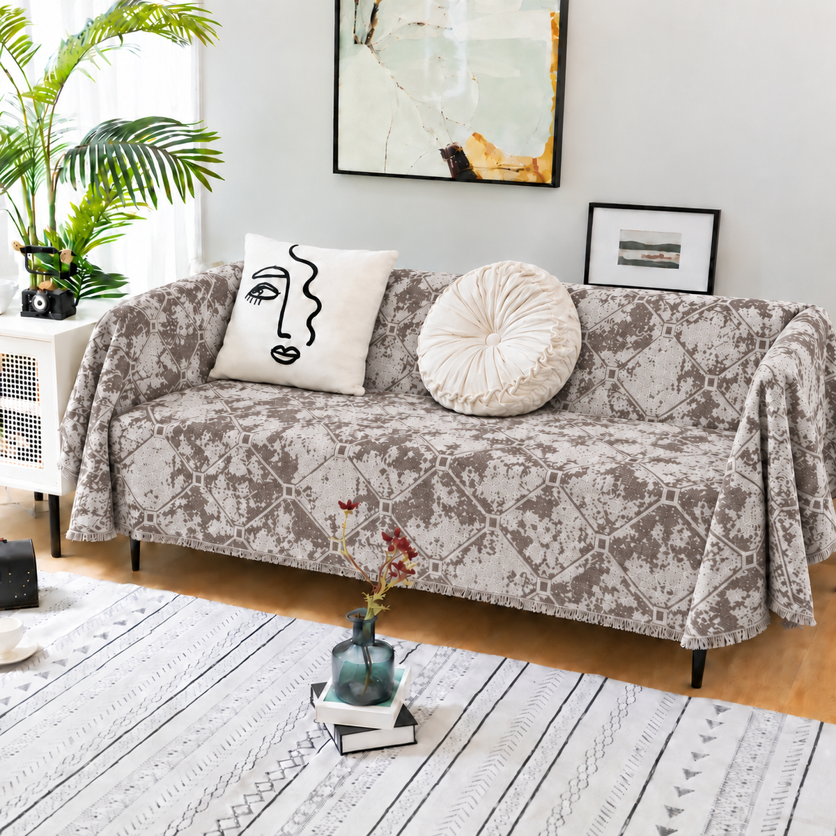 Βαμβακερό Ριχτάρι Καναπέ 180x300|All4myhome