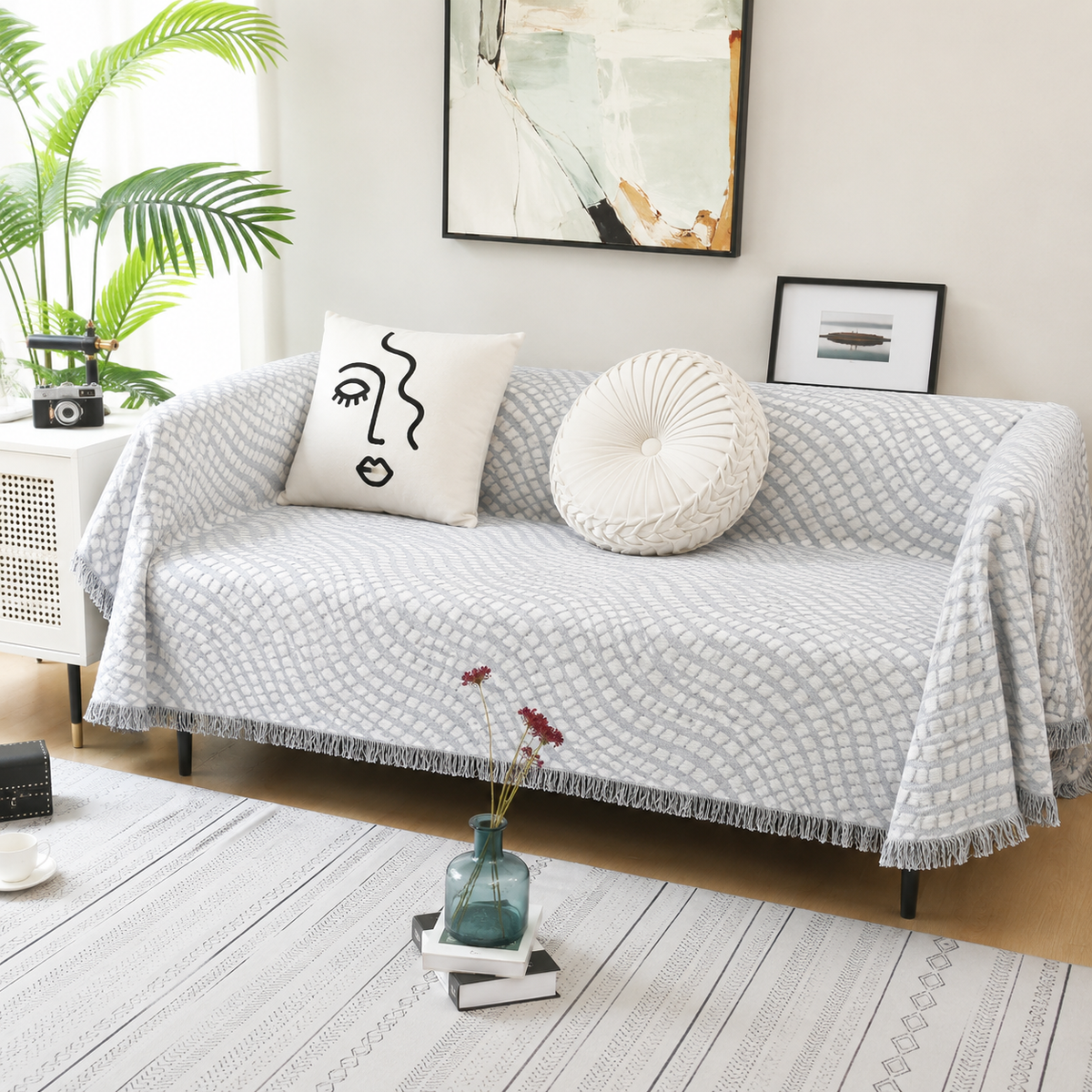 Βαμβακερό Ριχτάρι Καναπέ 180x300|All4myhome