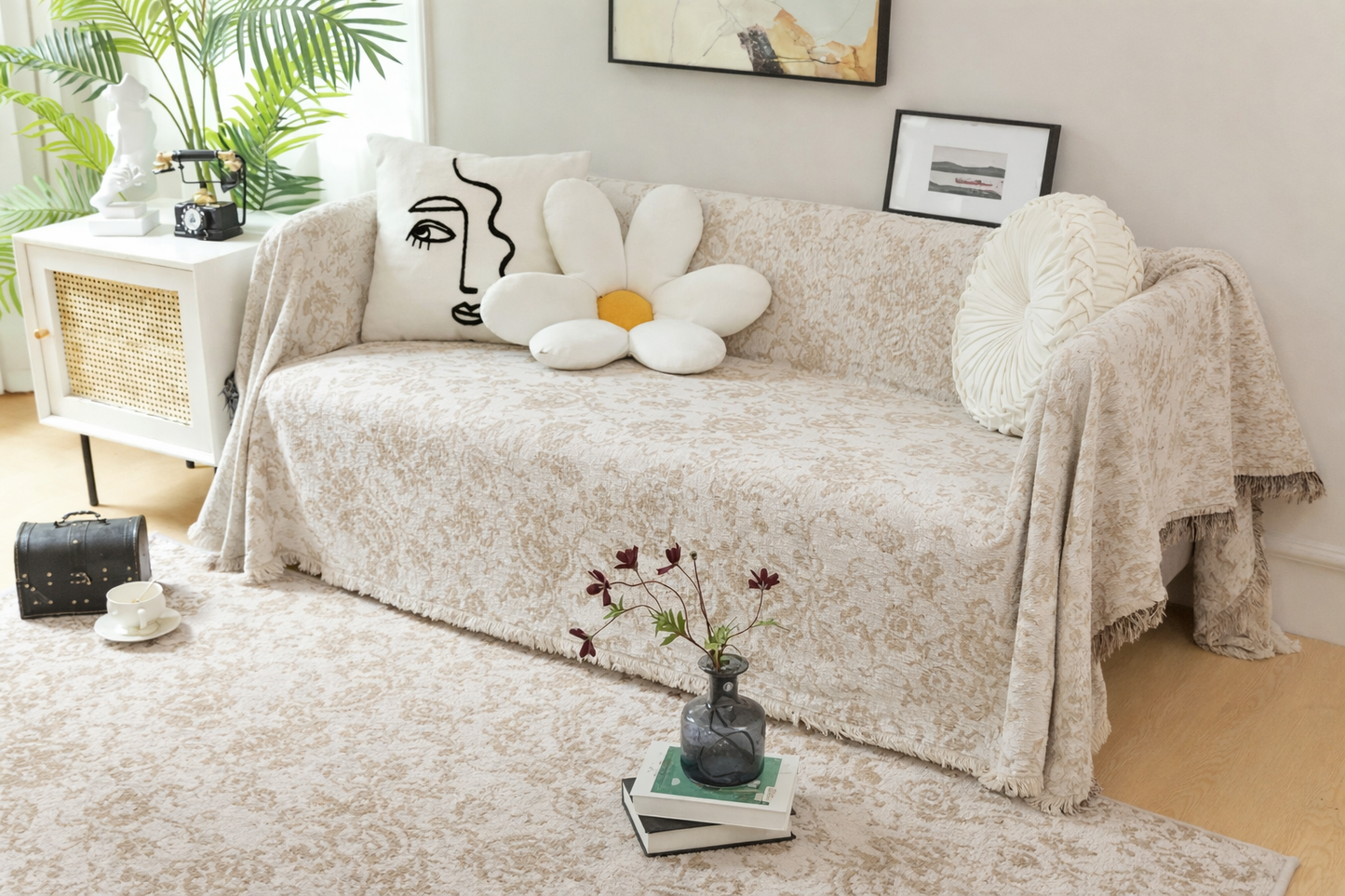 Ριχτάρια Σενίλ Καλοκαιρινά Διθέσια & Τριθέσια | Ανθεκτικά Ριχτάρια Καναπέ | All4myhome