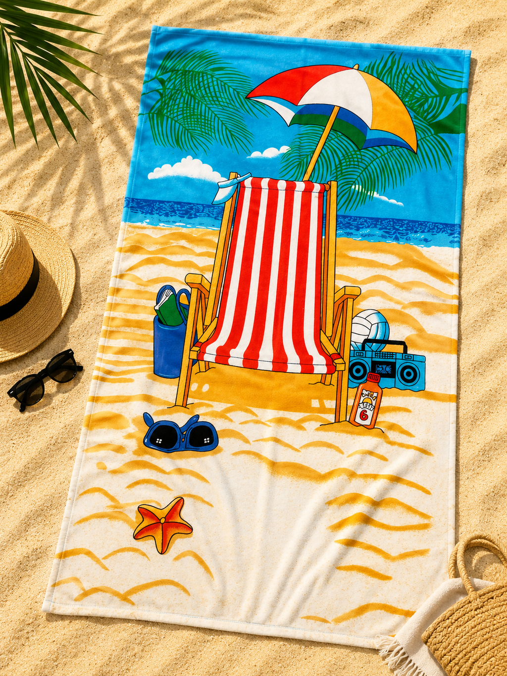 Πετσέτα Θαλάσσης Microfiber 70x140cm – Ελαφριά, Γρήγορο Στέγνωμα & Ιδανική για Παραλία