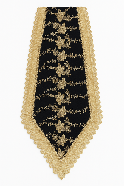 Βελουτέ Τραβέρσα 33×180 με Κρόσσια – Πολυτελής Μαλακή Διακοσμητική Τραπεζαρίας