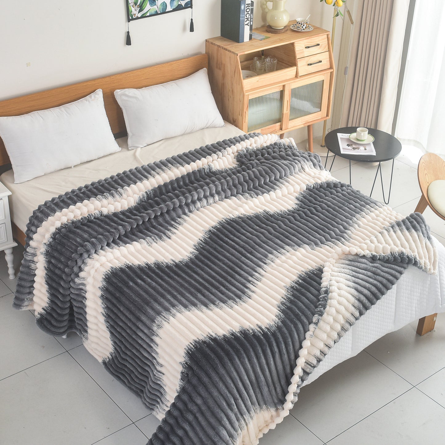 Κουβερτα διχρωμη ριγε 160×240